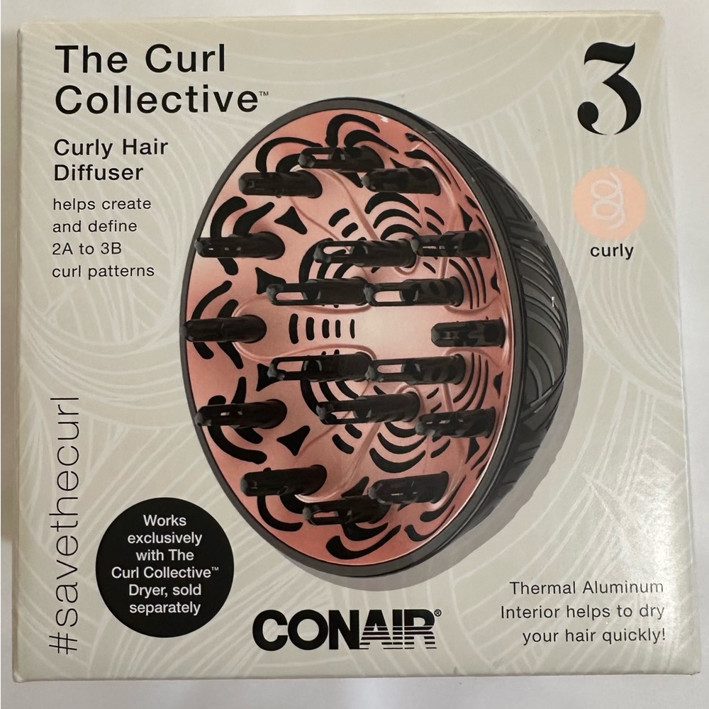 Curl Collective Curly Hair Diffuser - Black and Pink